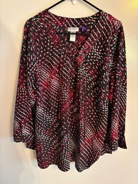 Catherines 1X Petite Abstract Blouse 18/20
